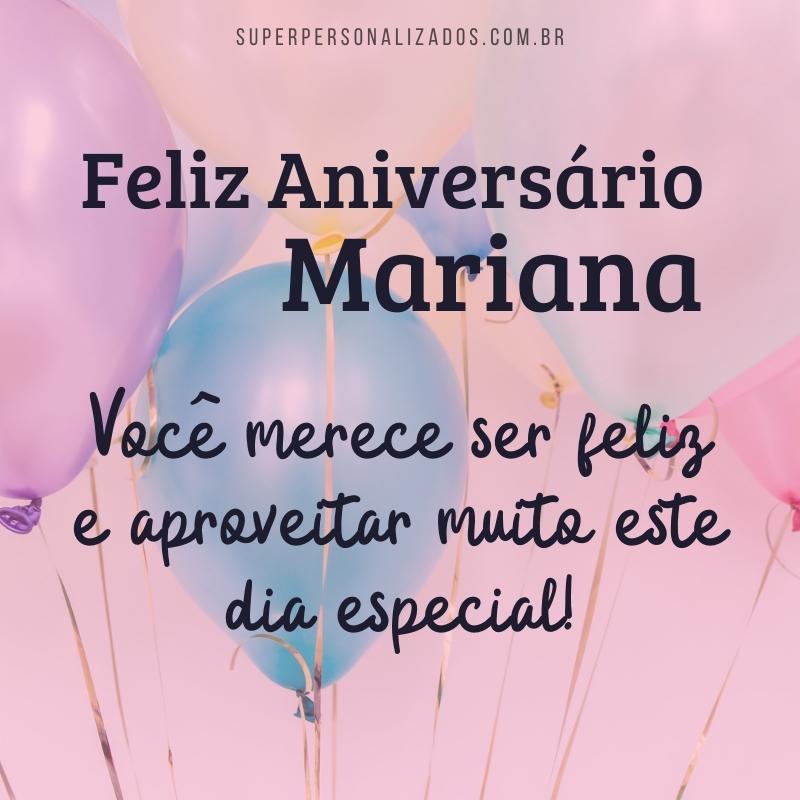 Feliz Aniversário - Cartão de Parabéns - Mariana