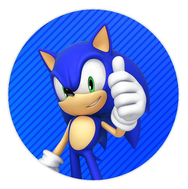 Adesivo Para Imprimir Sonic - Fazendo a Nossa Festa