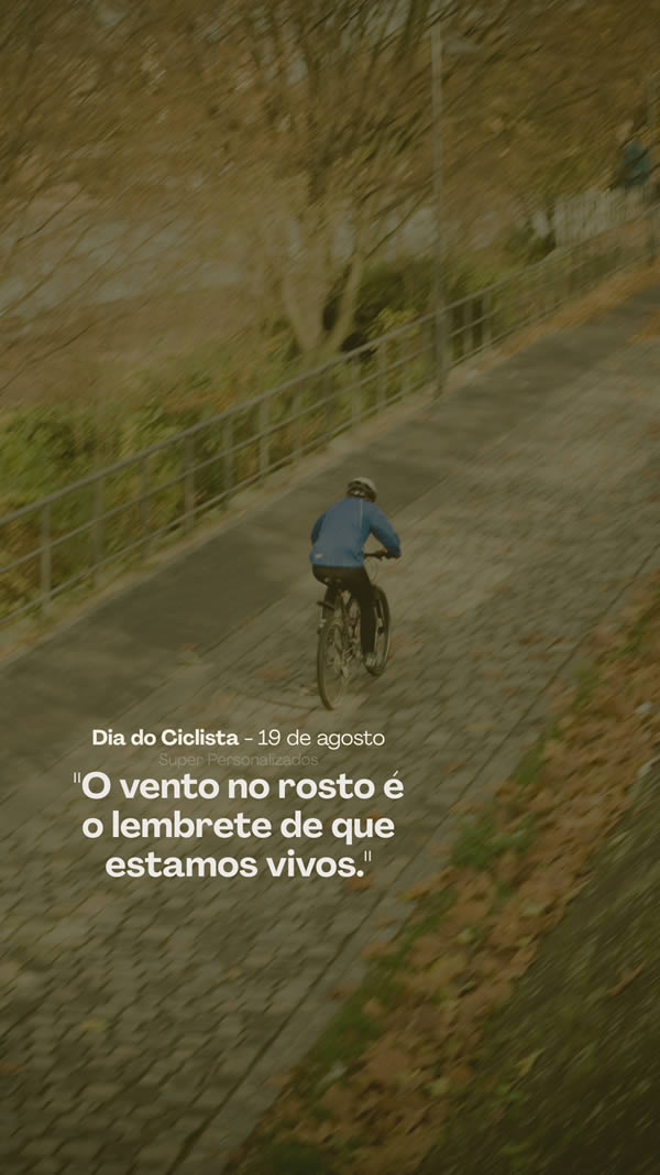 Mensagem para Stories do Instagram - Dia do Ciclismo