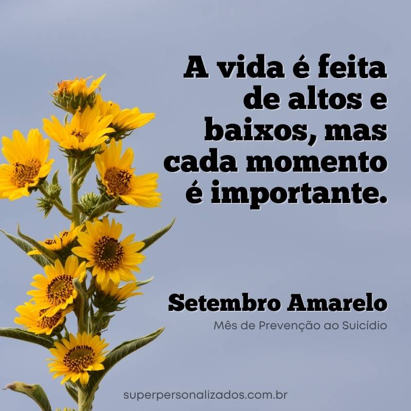 Frase de Setembro Amarelo