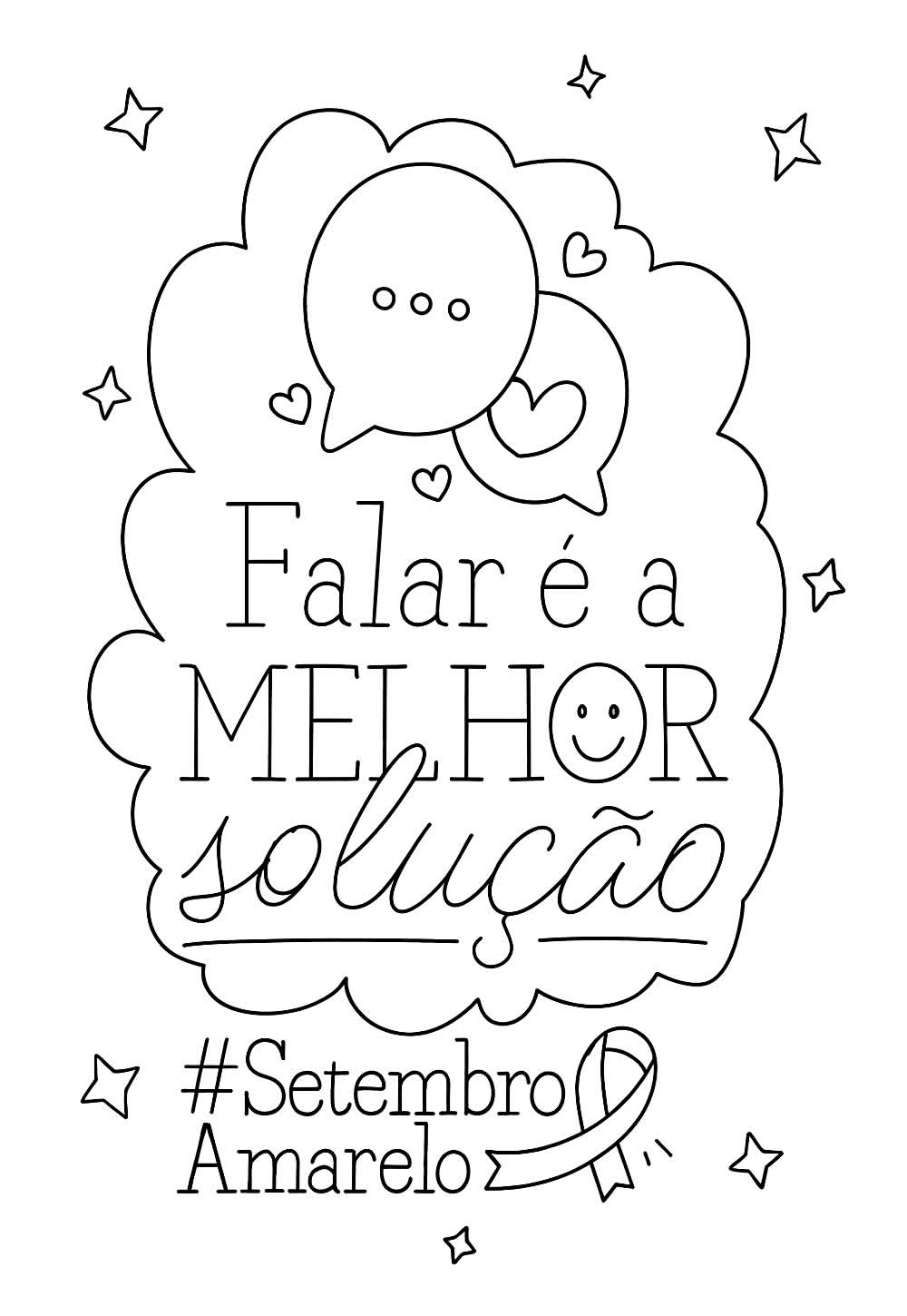 Desenho de Setembro Amarelo