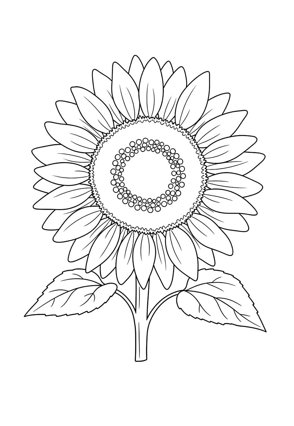 Desenho de Girassol para colorir