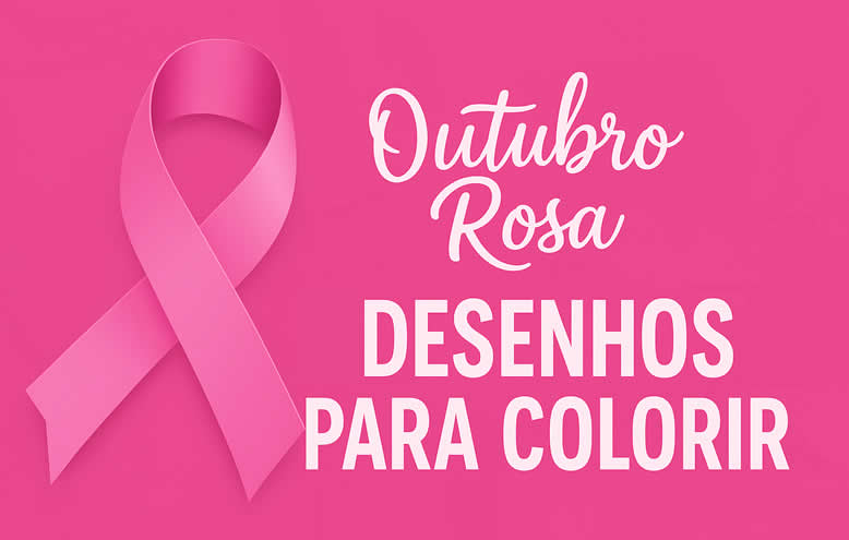 Desenhos do Outubro Rosa para pintar