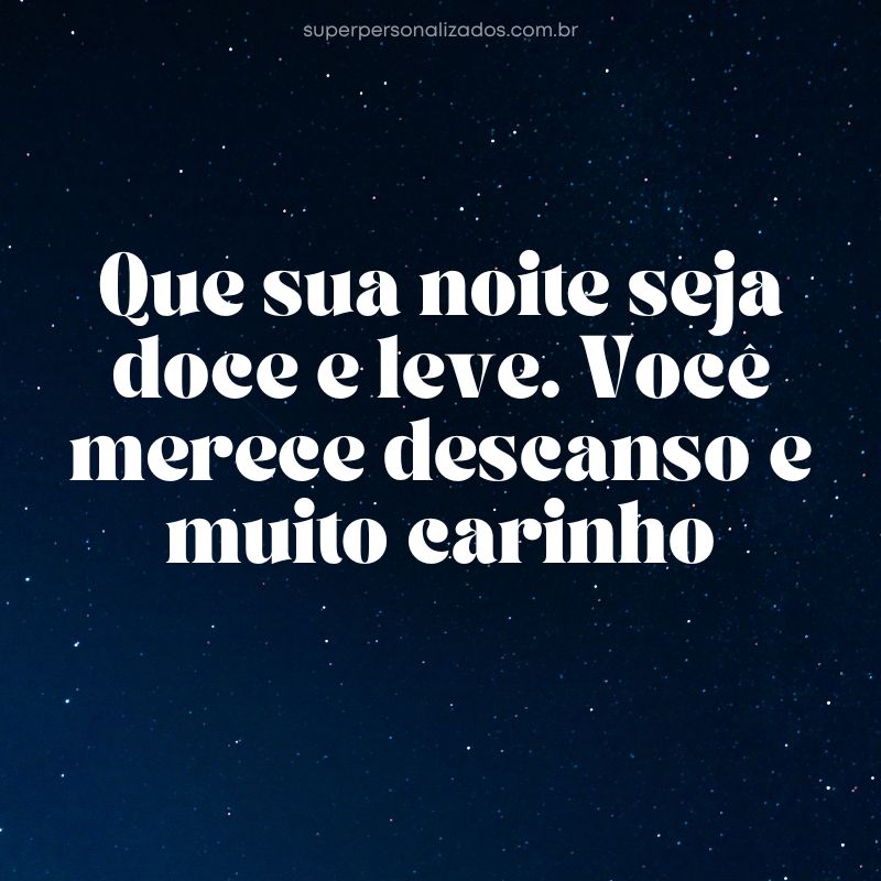 Mensagem Linda de Boa Noite com Carinho