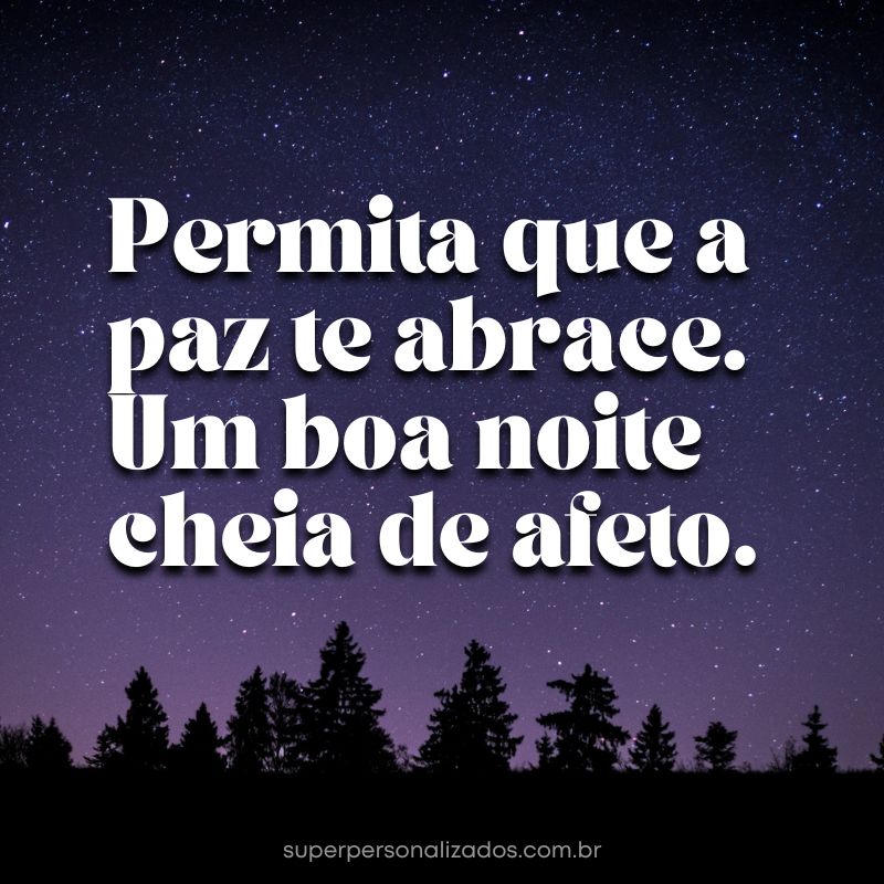 Mensagem Linda de Boa Noite com Carinho