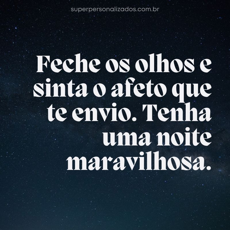 Mensagem de Boa Noite com Carinho